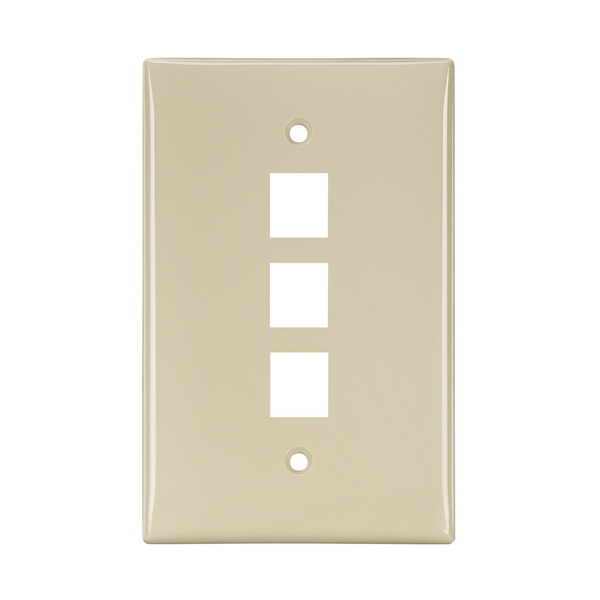 Leviton Number of Gangs: 1 High-Impact Nylon, Smooth Finish, Ivory 41091-3IN